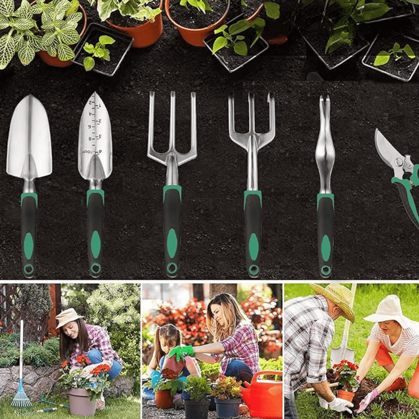 Πλήρες επαγγελματικό κιτ κηπουρικής - 11 εργαλεία